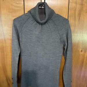 Elegant Charcoal Cowl Neck Sweater